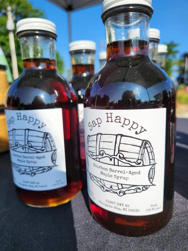 Aged bourbon barrel maple syrup