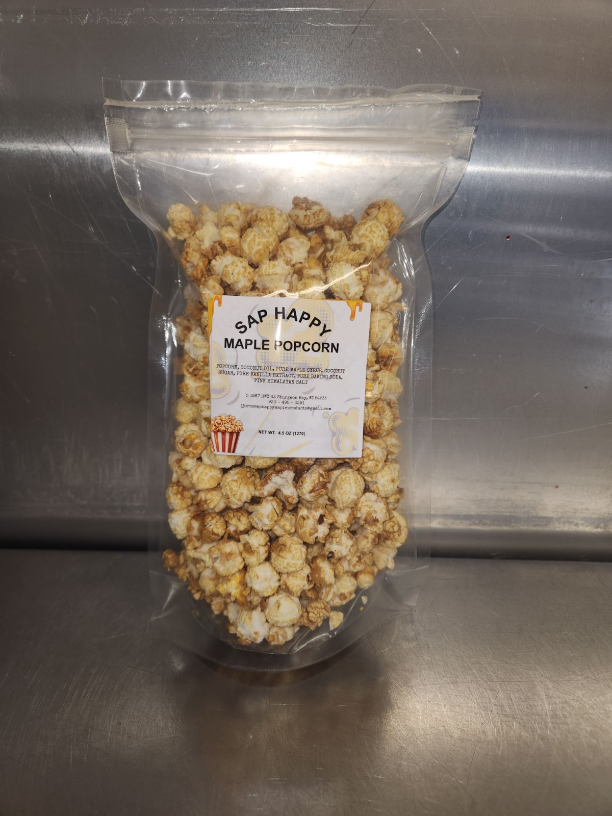 Maple glazed popcorn